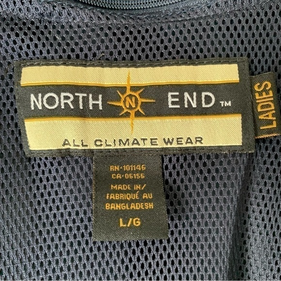 North END windbreaker Navy Jacket Ladies Size Large - Picture 6 of 10